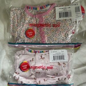 Magnetic Me Baby Footie Set - Floral and Unicorn